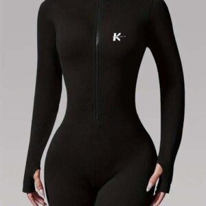 Zipper Design Jumpsuit