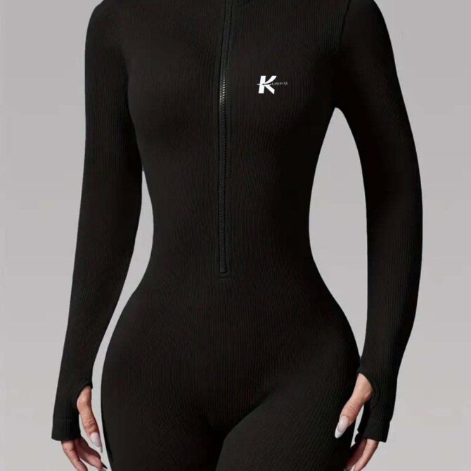 Zipper Design Jumpsuit